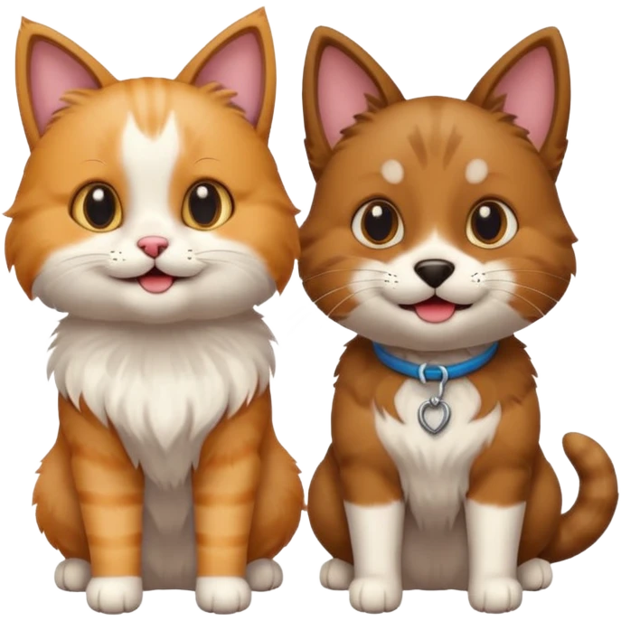 cats and dogs believe picture emoji