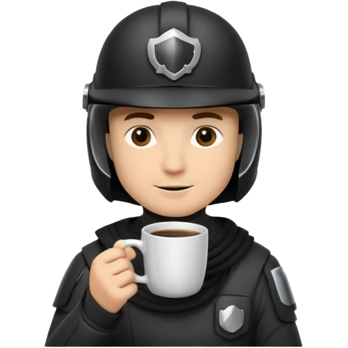 spaceballs darkhelmet sipping coffee emoji