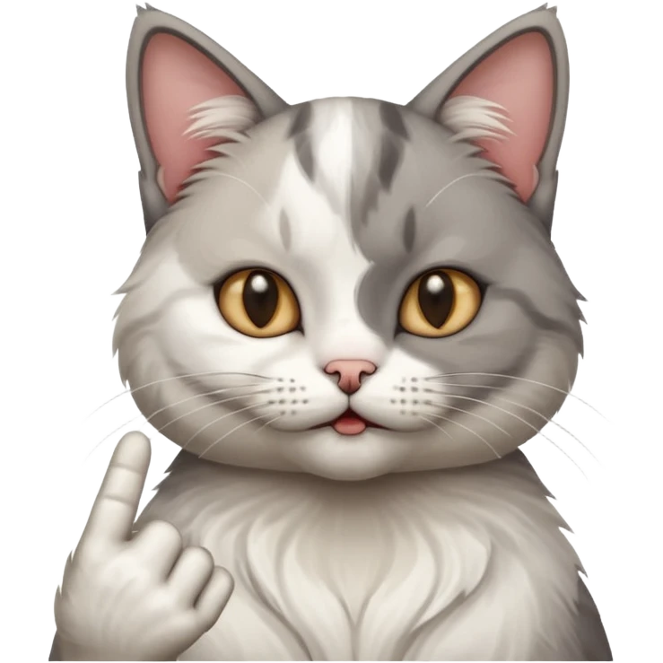 Kedi 🖕🏻 gösteriyor emoji