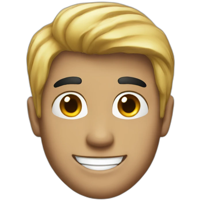 a guy with black hair, a nice smile emoji