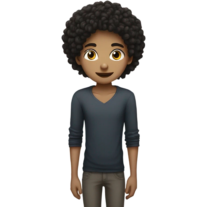 A fair-skinned girl with light hair kissing a tall guy with black curly hair (both of them have white skin). emoji