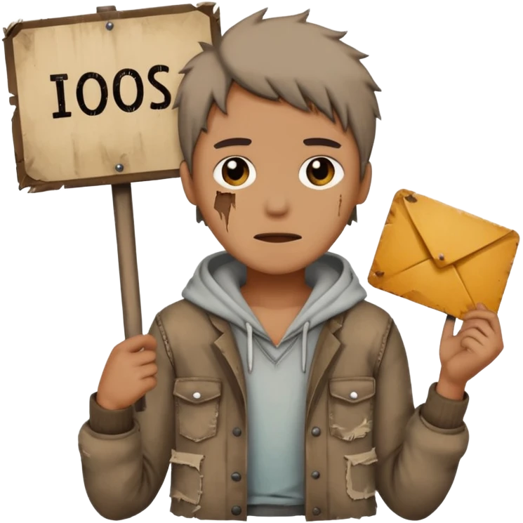 homeless job icon person not recognisiable emoji