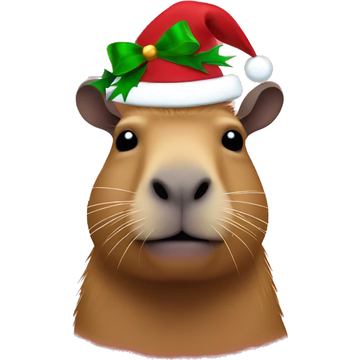 Christmas capybara  emoji