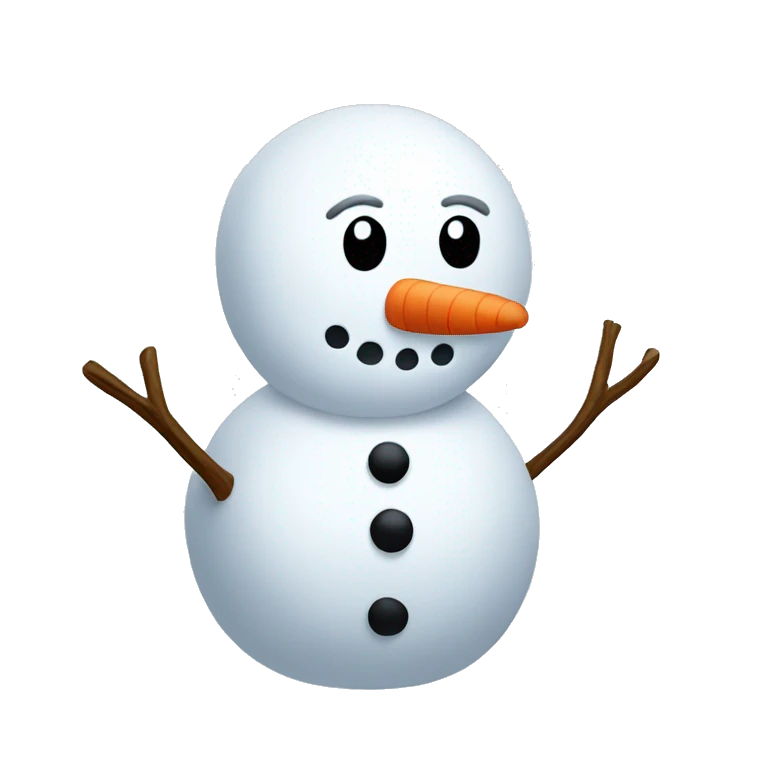 Simple snowman  emoji