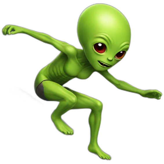 alien surfing emoji