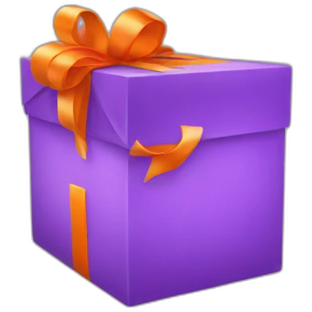 Gift orange emoji