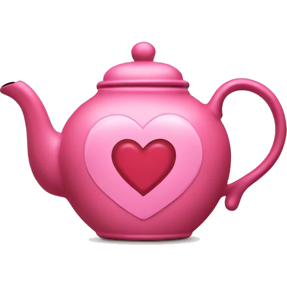 Pink Heart shape Tea pot  emoji