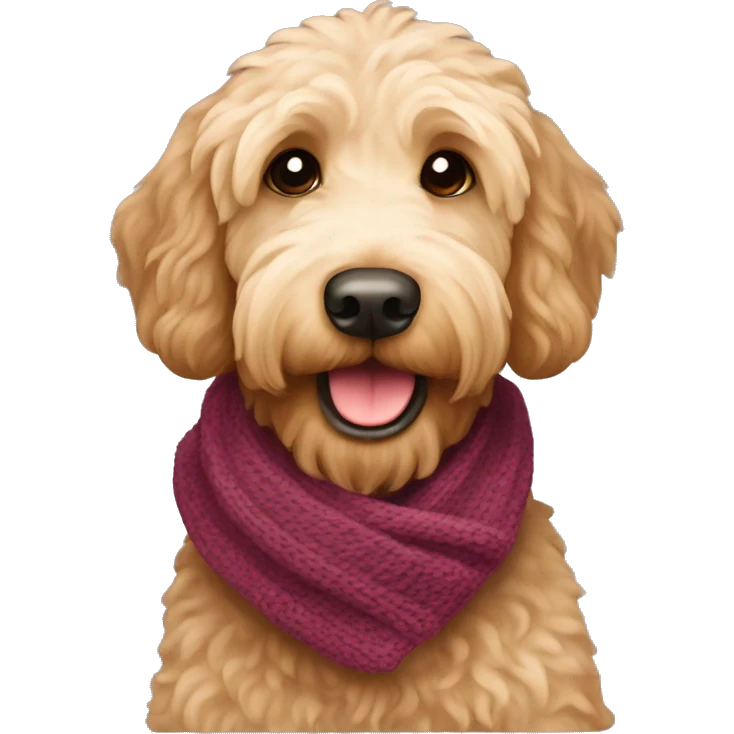 labradoodle-in-the-scarf emoji