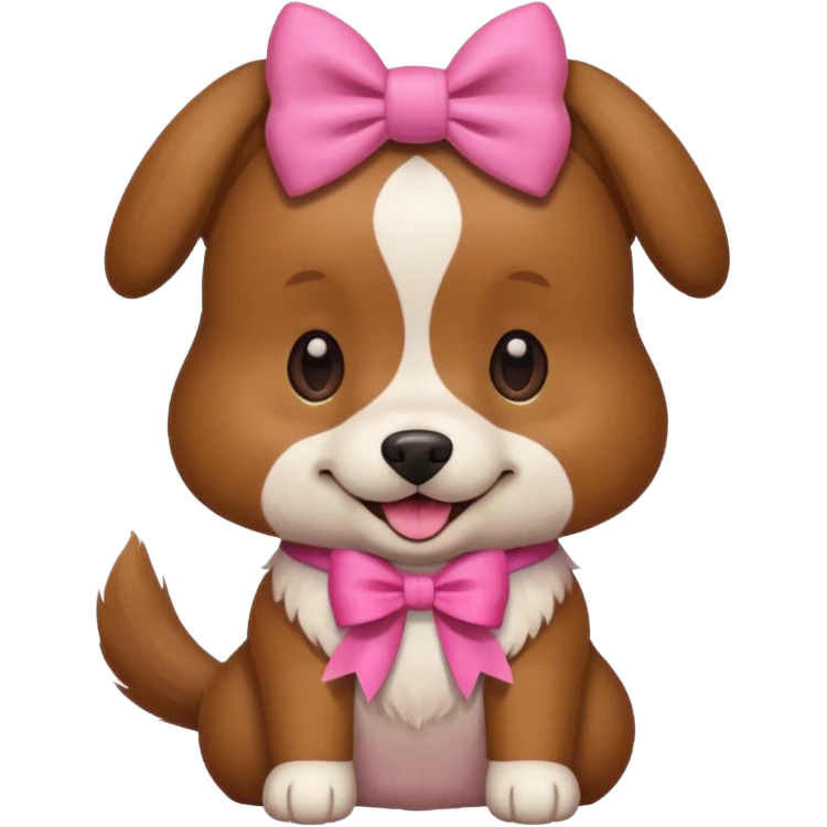 Dog with pink bow emoji