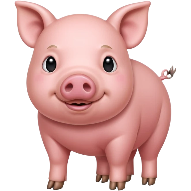 High resolution of  full body A pig emoji