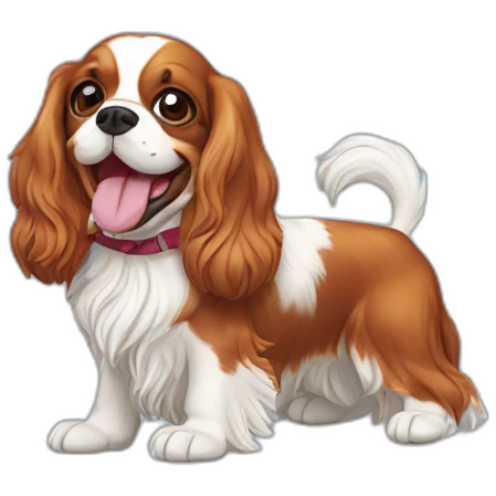 Happy cavalier King Charles spaniel emoji