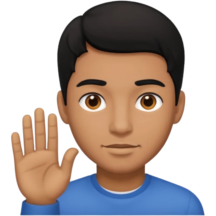 man black hair emoji