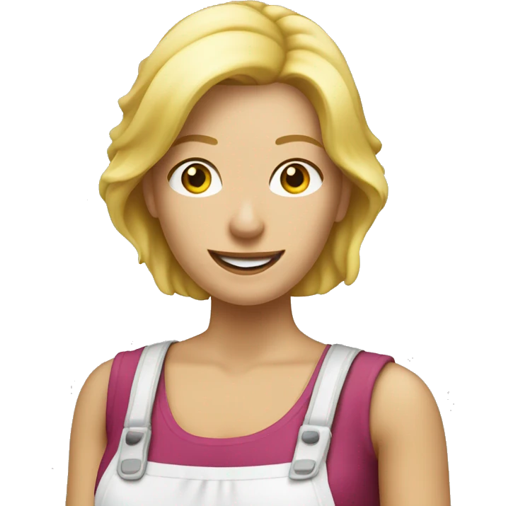 Blonde frau mit waschbär emoji