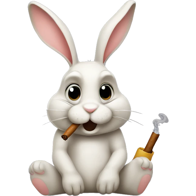 Bunny smoking  emoji