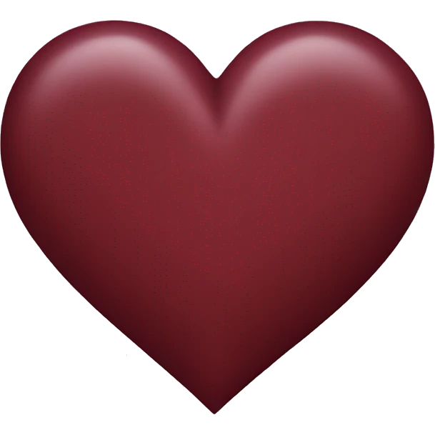 Maroon heart ios emoji