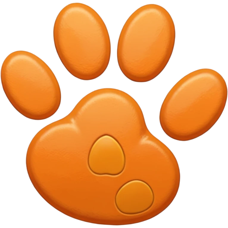 a light pastel orange pawprint emoji