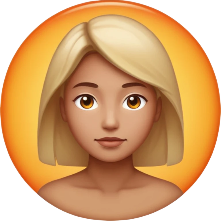 un joli personne de face dans un rond  emoji