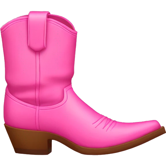 Pink cowboy boots emoji