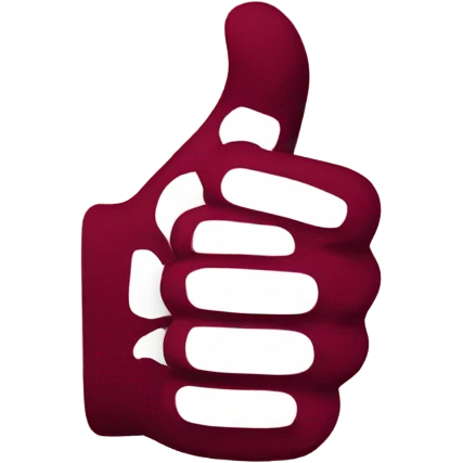 Maroon thumbs up emoji