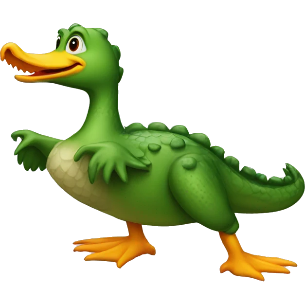 Crocodile duck emoji
