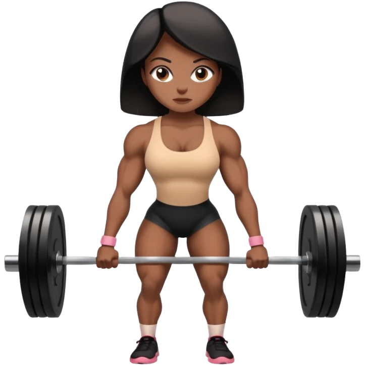 Deadlift woman black emoji