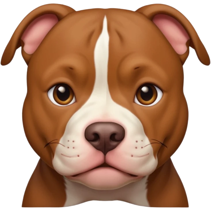 Un pitbull de carita tierna  emoji