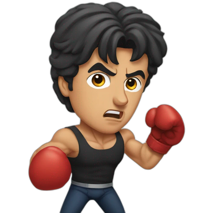 Sylvester Stallone punching emoji