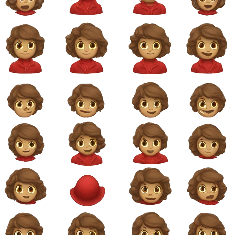 garcon brun veste rouge emoji