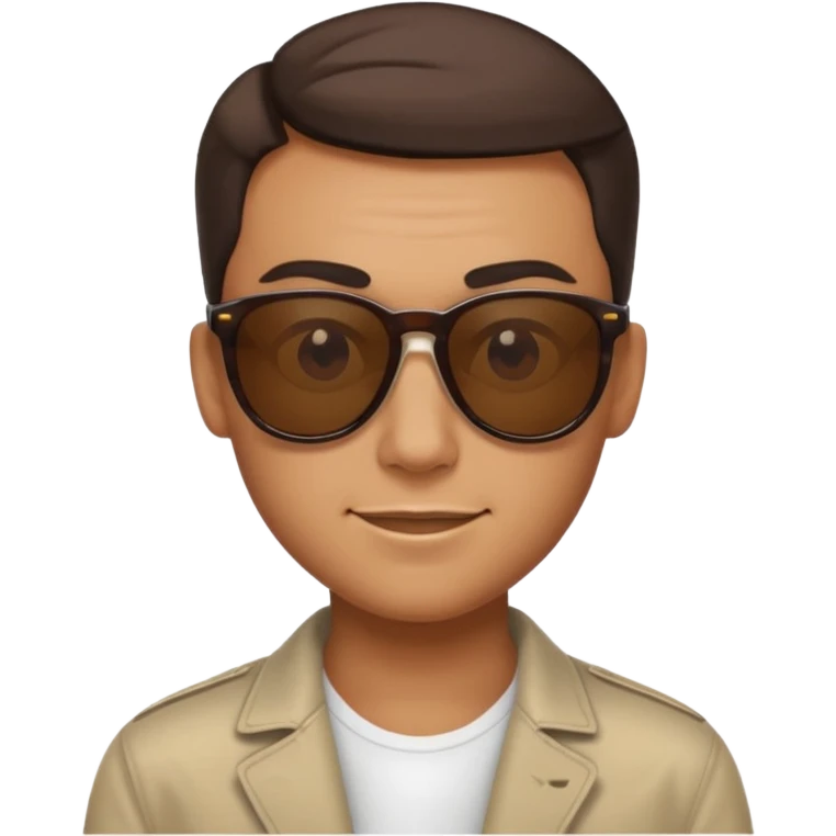 face with raised eyebrow sunglasses and sly smile, rizzler energy emoji