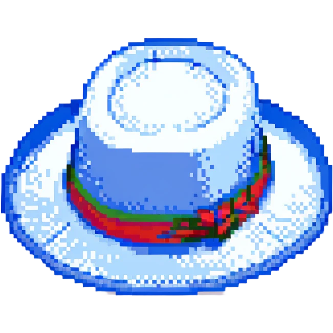 Синяя панамка со шнурком, no background emoji