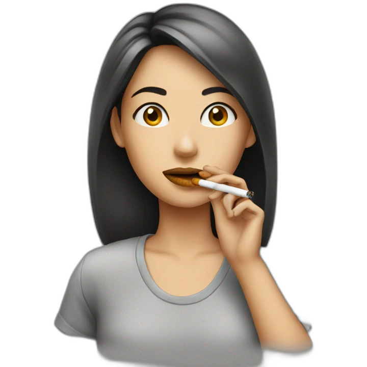 Girl smoking emoji