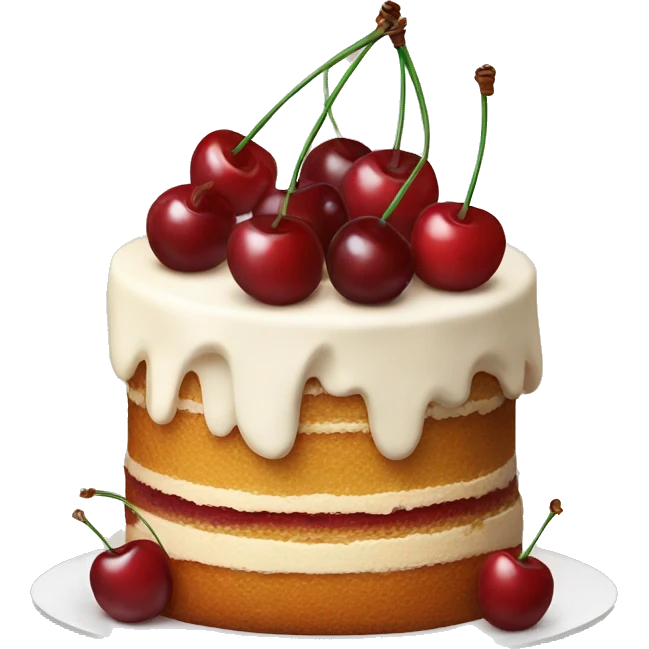 Cake with cherry  emoji