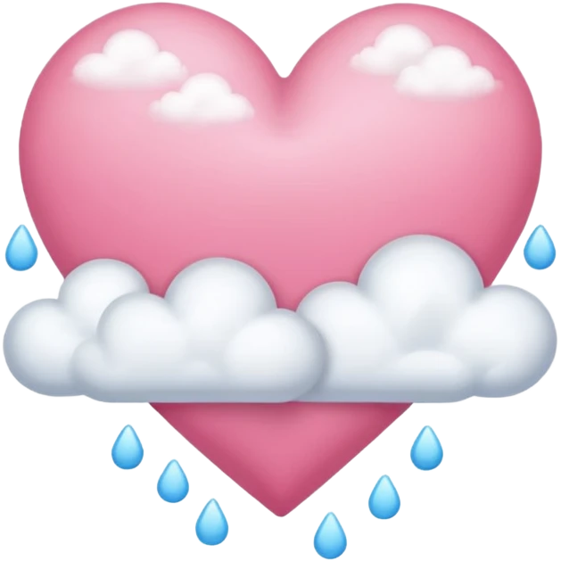 pink heart + cloud emoji