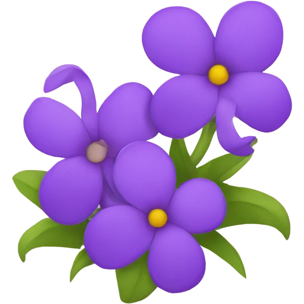 purple flowers emoji