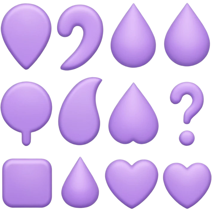 aesthetic pastel purple items emoji
