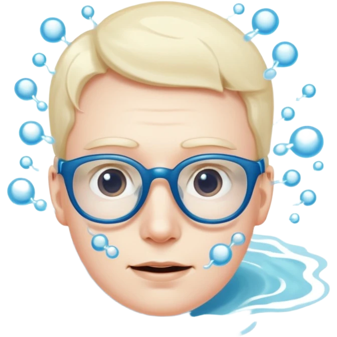 Esperma com rosto nerd emoji