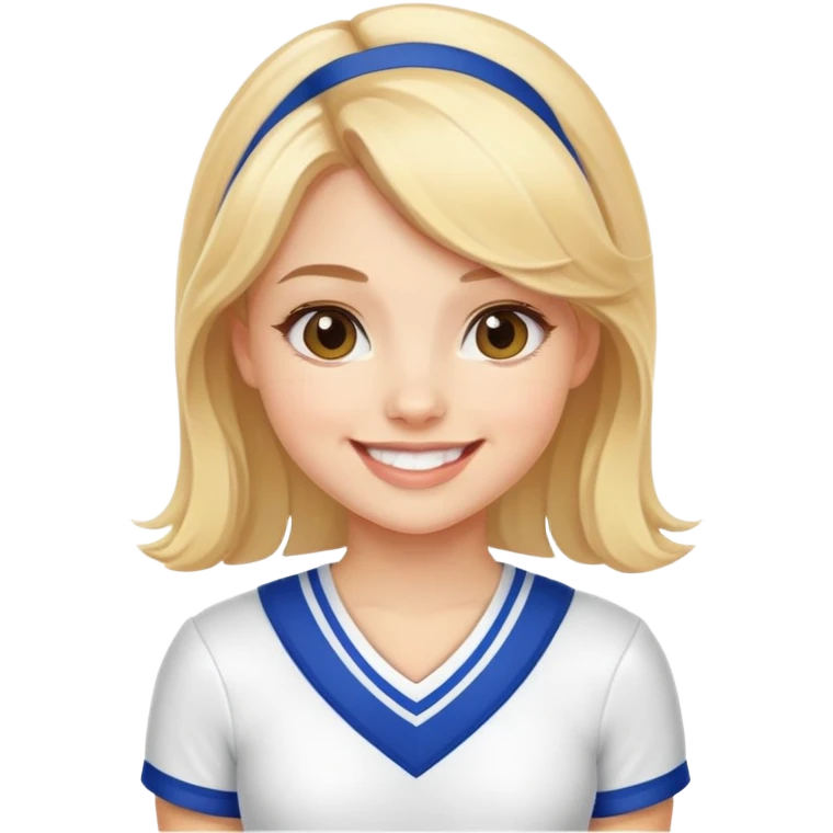 Cute cheerleader emoji