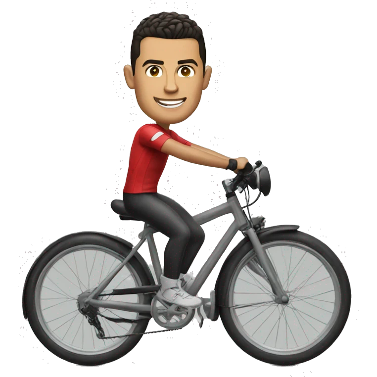 Cristiano Ronaldo on a bike  emoji