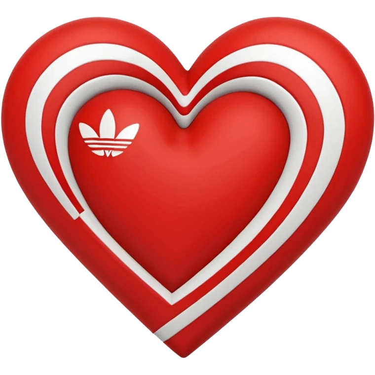 Adidas stripes heart emoji
