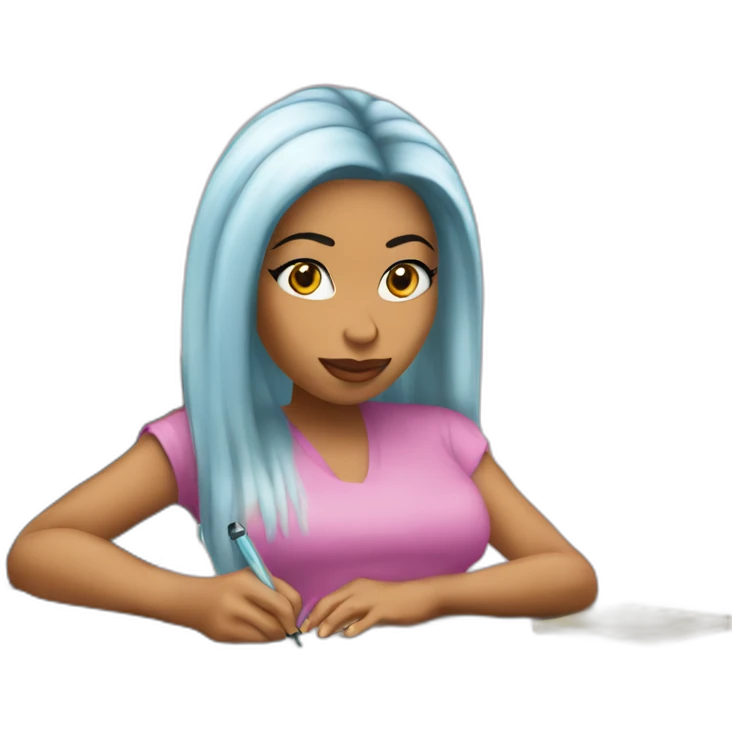 Nicki-Minaj-writing emoji