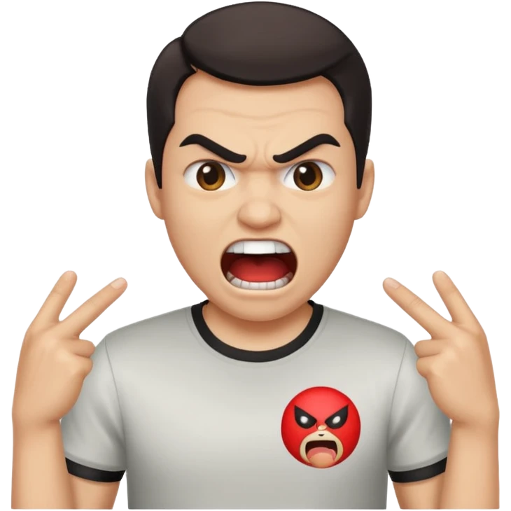 evil laugh, angry face, youtube logo emoji