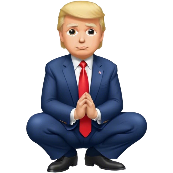Trump on his knees emoji