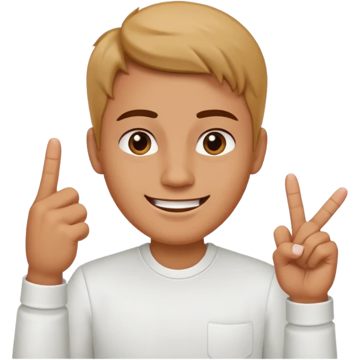 Happy face with middle finger emoji