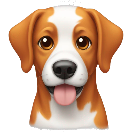 Dog  orange and white  emoji