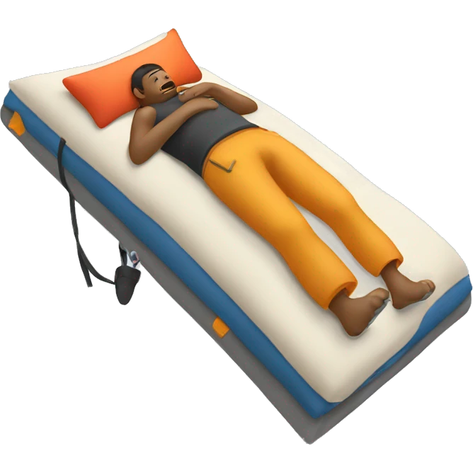 climber sleeping on his crashpad emoji