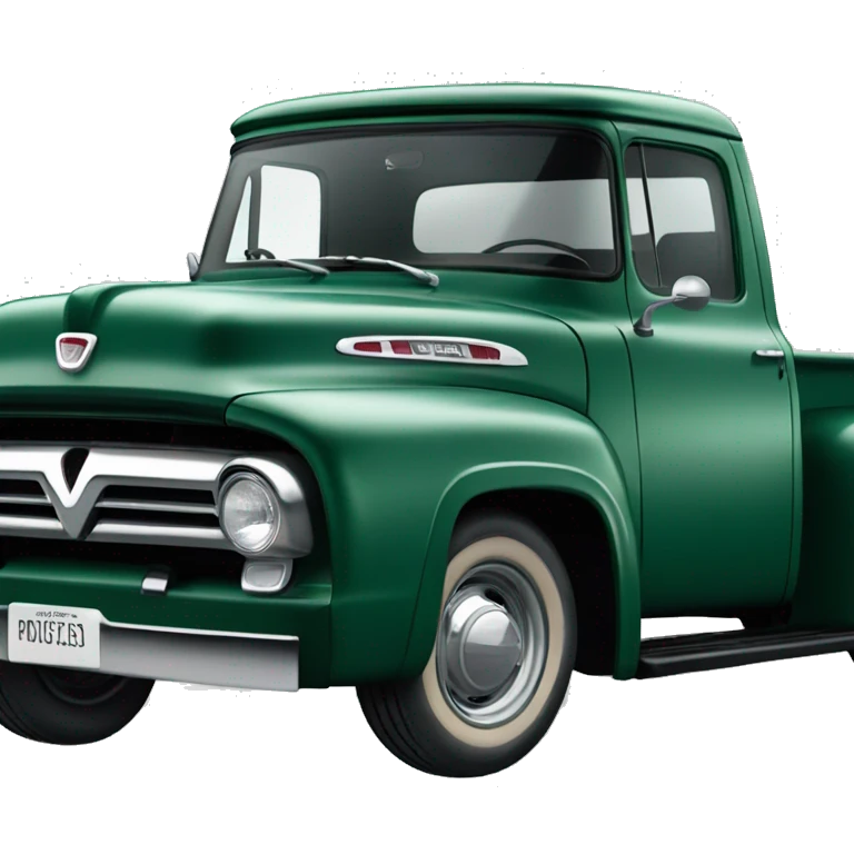 Dark green 1956 Ford F100 Truck emoji