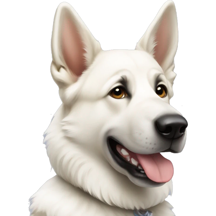 White German Shepherd  emoji