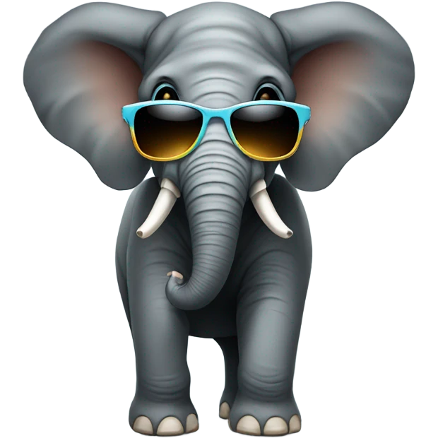 Elephant wearing shades emoji