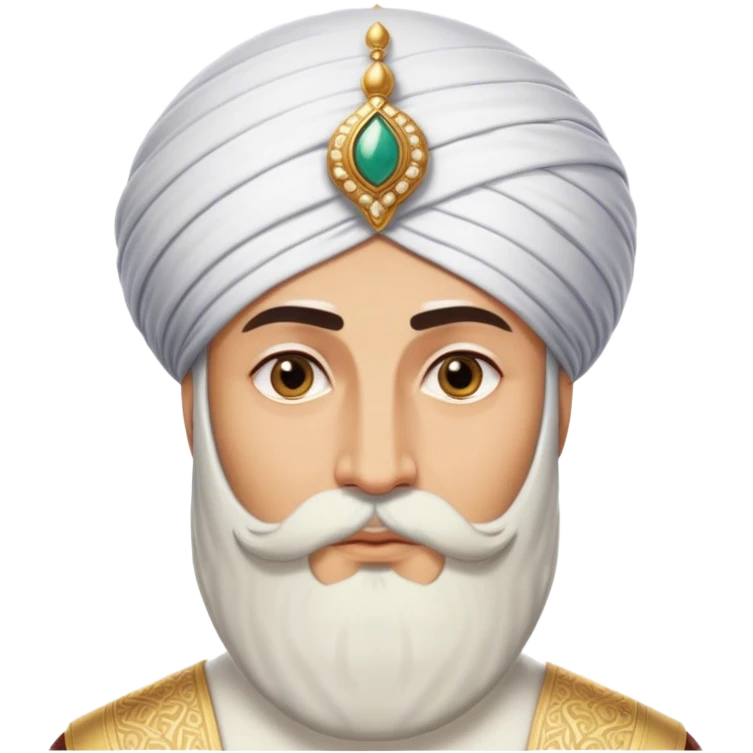 ​Cinematic Realistic Portrait of Suleiman the Magnificent, depicted as a regal Ottoman sultan adorned with a large, white, round, tall turban and a majesti beard, his commanding gaze bathed in warm, historic lighting that exudes timeless authority and grandeur, emoji
