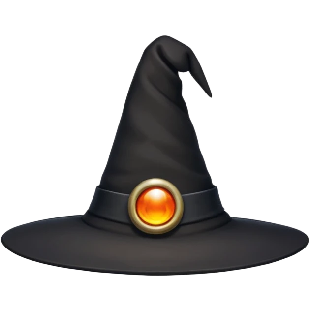 black witch hat emoji